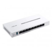 Рутер Asus Business Gigabit PoE+ VPN Wired Router, ExpertWiFi EBG19P, 8 PoE+ ports, 123W, 1 gigabit WAN+2 gigabit WAN/LAN, USB 3.2, PoE centralized control, SDN, guest portal, Multi-WAN, Commercial-Grade Network Security & VPN, wall mounting,White