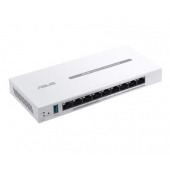 Рутер Asus Business Gigabit PoE+ VPN Wired Router, ExpertWiFi EBG19P, 8 PoE+ ports, 123W, 1 gigabit WAN+2 gigabit WAN/LAN, USB 3.2, PoE centralized control, SDN, guest portal, Multi-WAN, Commercial-Grade Network Security & VPN, wall mounting,White