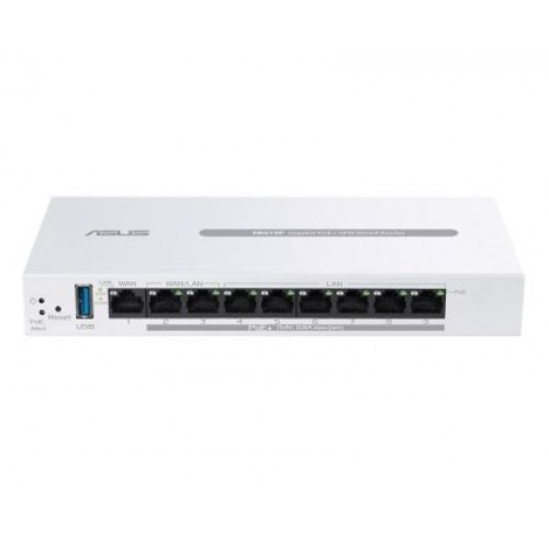 Рутер Asus Business Gigabit PoE+ VPN Wired Router, ExpertWiFi EBG19P, 8 PoE+ ports, 123W, 1 gigabit WAN+2 gigabit WAN/LAN, USB 3.2, PoE centralized control, SDN, guest portal, Multi-WAN, Commercial-Grade Network Security & VPN, wall mounting,White-2