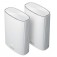 Меш система Asus Mesh WiFi, ZenWiFi AX Hybrid XP4 2PK, AX1800 + AV1300, Dual-Band, coverage up to 500m2, Quad-Core 1.2GHz CPU, 256MB/512MB Flash/RAM, Gigabit, AiProtection Pro, Adaptive QoS, VPN server/client, IPTV, OFDMA, Beamforming, AiMesh, White
