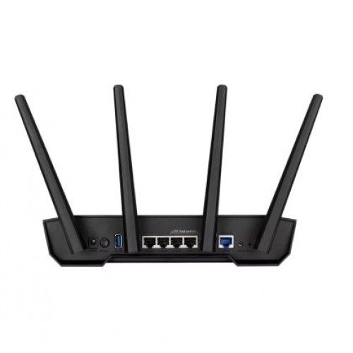 Рутер Asus Gaming Wireless Router,TUF Gaming AX3000 V2, AX3000, Dual-Band, Quad-Core 1.7GHz CPU, 256MB/512MB Flash/RAM, 2.5Gport, AiProtection Pro, Adaptive QoS, VPN Fusion, IPTV, OFDMA, Beamforming, Link Aggregation, Port forwarding, AiMesh, Black-1