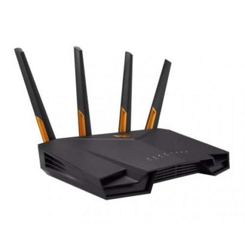 Рутер Asus Gaming Wireless Router,TUF Gaming AX3000 V2, AX3000, Dual-Band, Quad-Core 1.7GHz CPU, 256MB/512MB Flash/RAM, 2.5Gport, AiProtection Pro, Adaptive QoS, VPN Fusion, IPTV, OFDMA, Beamforming, Link Aggregation, Port forwarding, AiMesh, Black-6