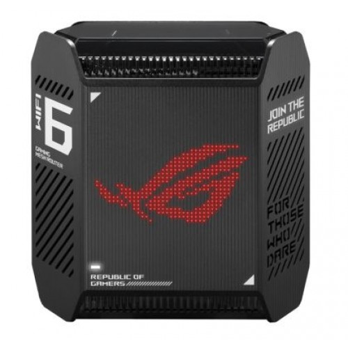 Меш система Asus Gaming Mesh WiFi system, ROG Rapture GT6 1PK, AX10000,Tri-Band, up to 275m2, Tri-Core 1.7GHz CPU, 256MB/512MB Flash/RAM, 2.5G port, AiProtection Pro, Adaptive QoS, VPN server/client, IPTV, OFDMA, MU-MIMO, Beamforming, Link Aggregation, Ai