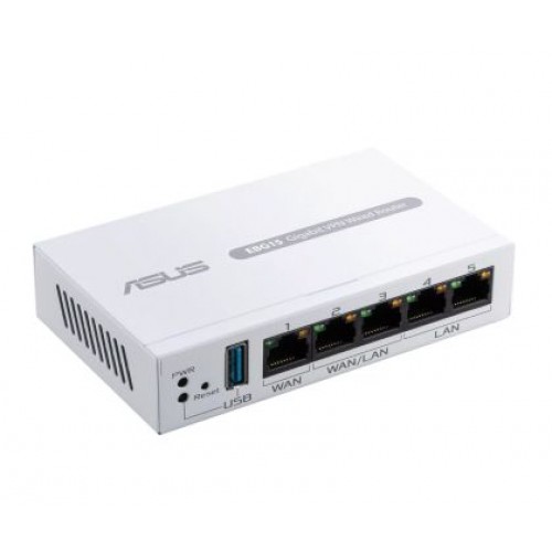 Рутер Asus Business Gigabit VPN wired router, ExpertWiFi EBG15, 1 gigabit WAN+2 gigabit WAN/LAN, USB port backups, Bluetooth® 3.0, SDN, customized guest portal, Commercial-Grade Network Security & VPN, wall mounting, White-1
