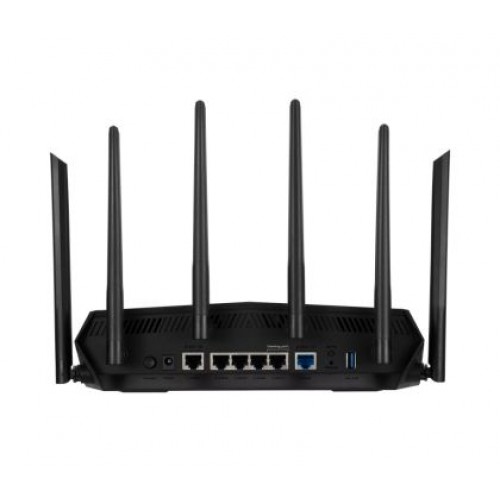Рутер Asus Gaming Wireless Router, TUF Gaming-AX6000, AX6000, Dual-Band, Quad-Core 2.0GHz CPU, 256MB/512MB Flash/RAM, 2.5G dual-port, AiProtection Pro, Adaptive QoS, VPN Fusion, IPTV, OFDMA, MU-MIMO, Beamforming, Link Aggregation, Port forwarding, AiMesh,-1