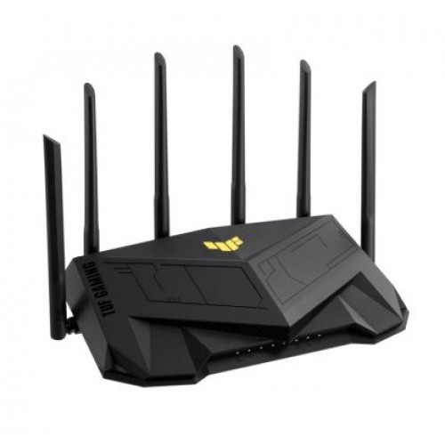 Рутер Asus Gaming Wireless Router, TUF Gaming-AX6000, AX6000, Dual-Band, Quad-Core 2.0GHz CPU, 256MB/512MB Flash/RAM, 2.5G dual-port, AiProtection Pro, Adaptive QoS, VPN Fusion, IPTV, OFDMA, MU-MIMO, Beamforming, Link Aggregation, Port forwarding, AiMesh,-2