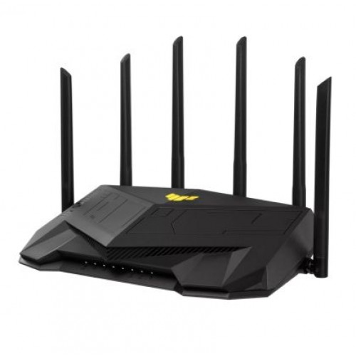 Рутер Asus Gaming Wireless Router, TUF Gaming-AX6000, AX6000, Dual-Band, Quad-Core 2.0GHz CPU, 256MB/512MB Flash/RAM, 2.5G dual-port, AiProtection Pro, Adaptive QoS, VPN Fusion, IPTV, OFDMA, MU-MIMO, Beamforming, Link Aggregation, Port forwarding, AiMesh,-4