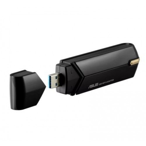 Адаптер Asus USB Adapter, USB-AX56, AX1800, Dual-Band, USB 3.2 Gen 1, OFDMA, MU-MIMO, 2x External antenna, Black-1