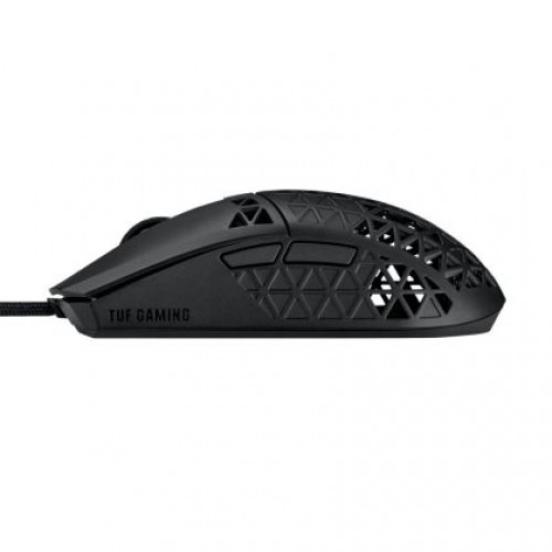 Мишка Asus TUF Gaming M4 Air Wired Gaming Mouse, 16,000 DPI Sensor, 6 Programmable Buttons, Ultralight Air Shell, IPX6 water resistance, ASUS Antibacterial Guard, TUF Gaming Paracord, pure PTFE feet, Black-1