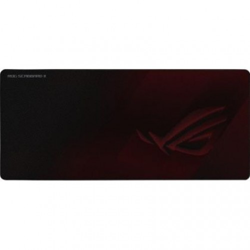 Подложка за мишка Asus ROG SCABBARD II is extended gaming mouse pad with protective nano-coating for a water-, oil-and dust-repellant surface, with anti-fray, flat-stitched edges and a non-slip rubber base