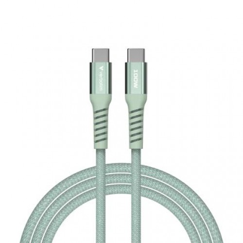 Кабел Verbatim Sync & Charge USB-C to USB-C 100W Magnetic 120 cm - Green-3