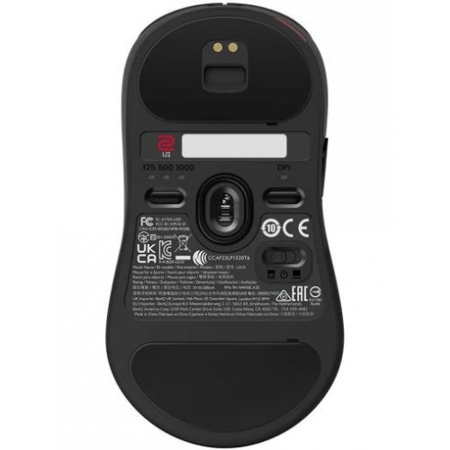 Мишка BenQ ZOWIE U2 Wireless Mouse For Esports, Size M, 60g, up to 1000 Hz, up to 3200 DPI, Symmetrical design, Inward-curved on both sides for agility during multi-angle movement, Wireless design w/enhanced receiver, Driverless, plug and play-4