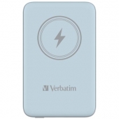 Външна батерия Verbatim MCP-10BE Power Pack 10000 mAh with UBS-C PD 20W / Magnetic Wireless Charging 15W Blue