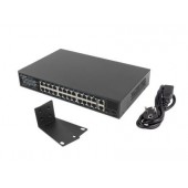 Комутатор Lanberg Switch 24 x 100MB POE+/2 x Combo Rack 19