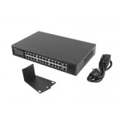Комутатор Lanberg switch 24x 100mb poe+/2x combo rack 19