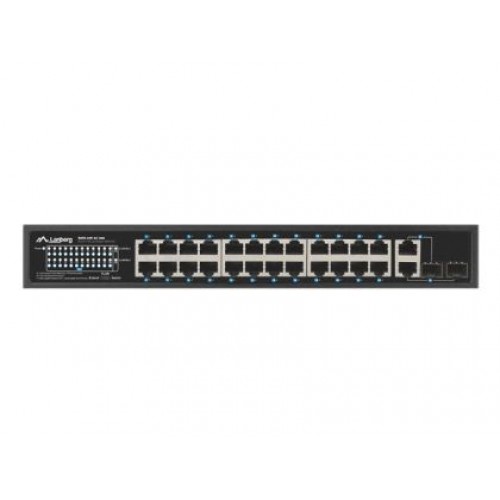 Комутатор Lanberg switch 24x 100mb poe+/2x combo rack 19