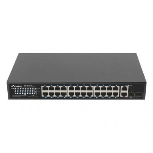 Комутатор Lanberg switch 24x 100mb poe+/2x combo rack 19