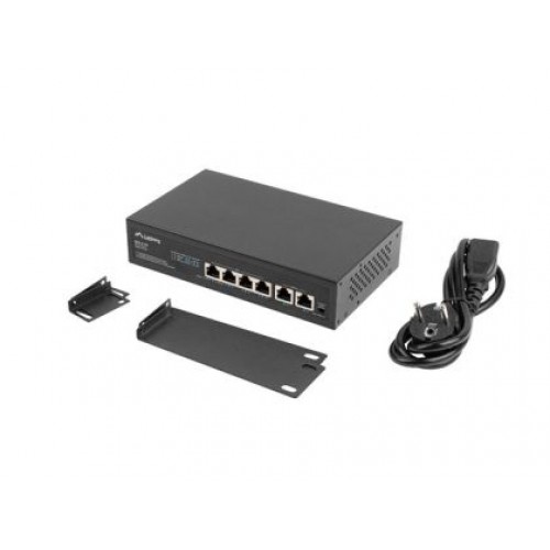Комутатор Lanberg switch 4x 100mb poe+/2x 100mb unmanaged rack 10