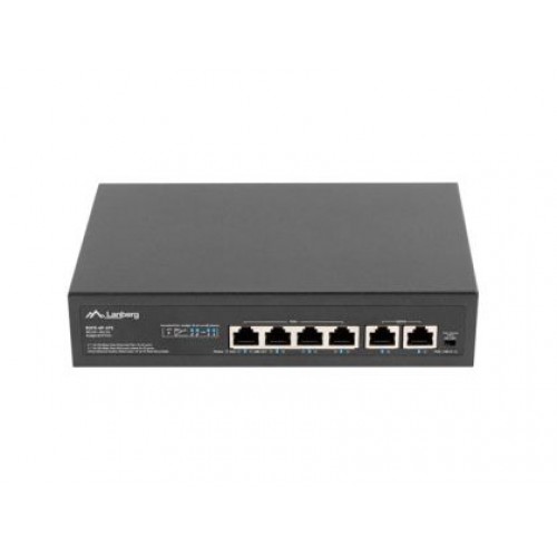 Комутатор Lanberg switch 4x 100mb poe+/2x 100mb unmanaged rack 10