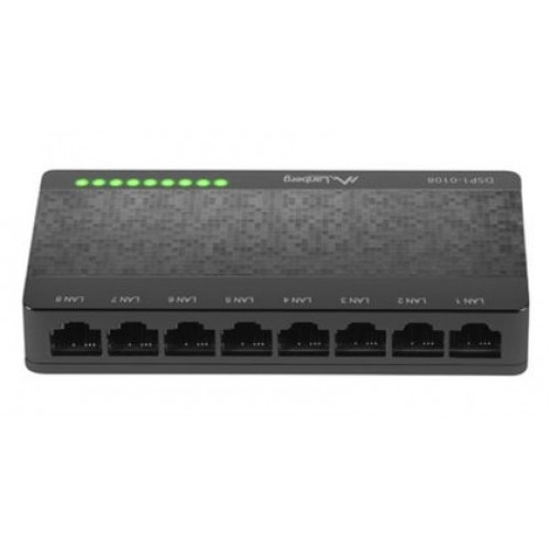 Комутатор Lanberg switch DSP1-0108 8-port, 100MB/s-1