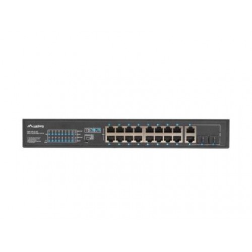 Комутатор Lanberg switch 16x 100mb poe+/2x 1GB/1x sfp unmanaged rack 10