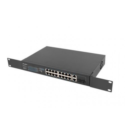 Комутатор Lanberg switch 16x 100mb poe+/2x 1GB/1x sfp unmanaged rack 10