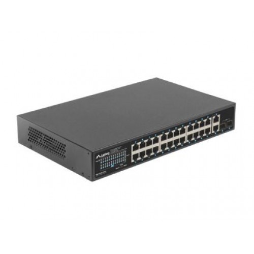 Комутатор Lanberg switch 24x 1GB poe+/2x GB 2x sfp rack 19