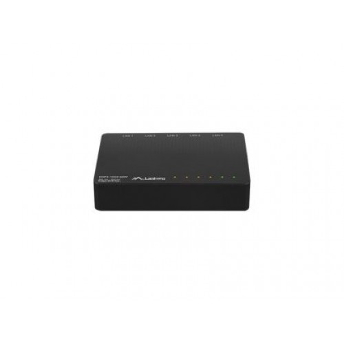 Комутатор Lanberg switch dsp3-1005-60w 5x 1GB poe+ (4 port poe 30w/port max 60w) unmanaged desktop-2