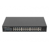Комутатор Lanberg switch 24x 1GB poe+/2x GB 2x sfp rack 19