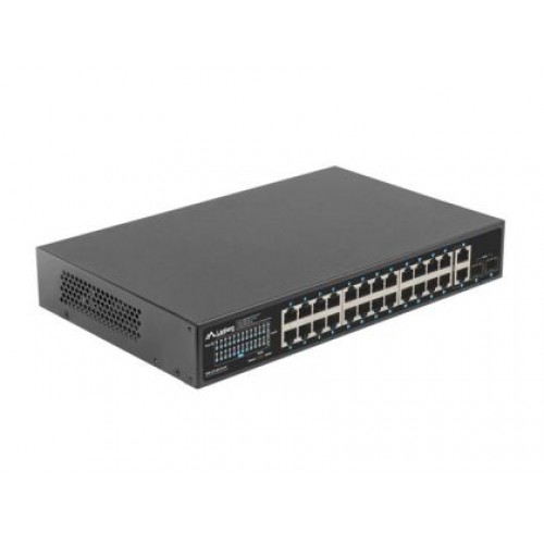 Комутатор Lanberg switch 24x 1GB poe+/2x GB 2x sfp rack 19