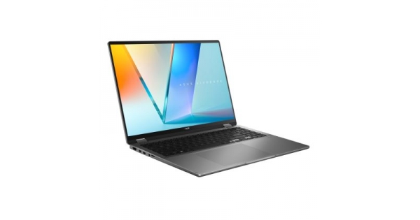 Лаптоп Asus Vivobook Flip TP3607SA-RJ004W,Intel Ultra 5  226V 16GB 2.1 GHz (8MB Cache, up to 4.5 GHz,)16.0 OLED WQXGA+(WQ+) 2880X1800 16:10 Bend+400nits(HDR) Glare , LPDDR5X 16GB ( onbd) 512 GB SSD, Windows 11, Matte Gray + Backpack-1