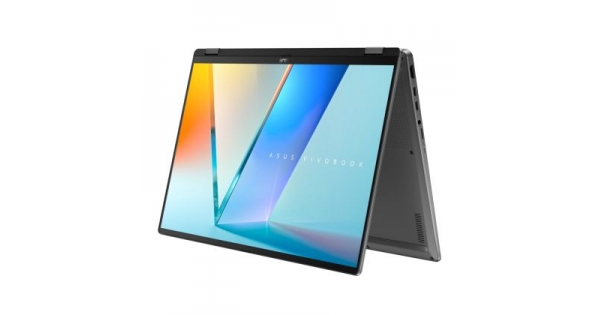 Лаптоп Asus Vivobook Flip TP3607SA-RJ004W,Intel Ultra 5  226V 16GB 2.1 GHz (8MB Cache, up to 4.5 GHz,)16.0 OLED WQXGA+(WQ+) 2880X1800 16:10 Bend+400nits(HDR) Glare , LPDDR5X 16GB ( onbd) 512 GB SSD, Windows 11, Matte Gray + Backpack-2