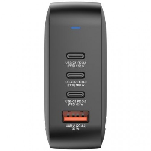 Зарядно устройство Verbatim Mini GaN Charger 165W 4 Port US plug with EU and UK adaptors-1