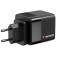 Зарядно устройство Verbatim Mini GaN Charger 65W 2 Port retractable cable display US plugs with EU and UK adaptors