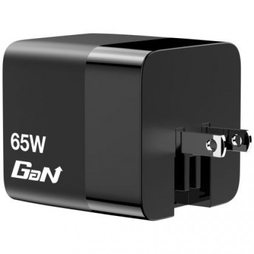 Зарядно устройство Verbatim Mini GaN Charger 65W 2 Port retractable cable display US plugs with EU and UK adaptors-7