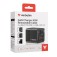 Зарядно устройство Verbatim Mini GaN Charger 65W 2 Port retractable cable display US plugs with EU and UK adaptors