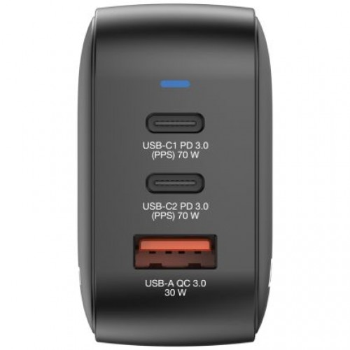 Зарядно устройство Verbatim Mini GaN Charger 70W 3 Port US plug with EU and UK adaptors-1