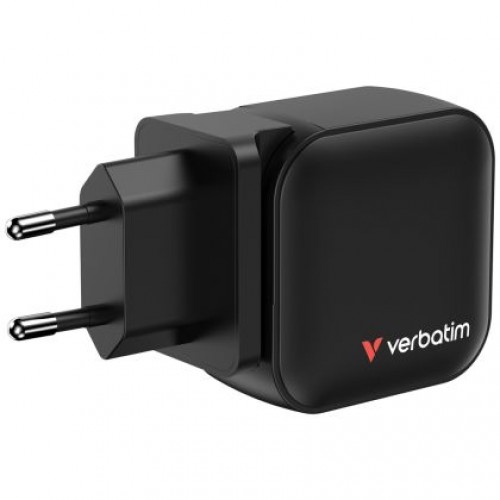 Зарядно устройство Verbatim Mini GaN Charger 70W 3 Port US plug with EU and UK adaptors-5