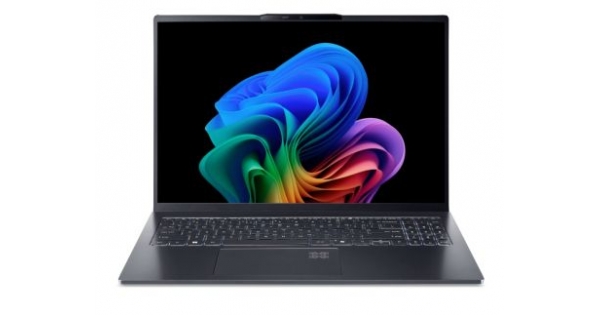 Лаптоп Acer Swift GO 16, SFG16-61-R418, AMD Ryzen 7 350 with AI (Up to 5.0GHz, 16MB), 16” WUXGA+ OLED 120Hz, Adobe&DCI-P3 100%, 1*32GB DDR5, 1024GB PCIe NVMe SSD, AMD Radeon 860M, QHD IR cam, WIFI7+BT, Win 11 Home,Titanium Gray