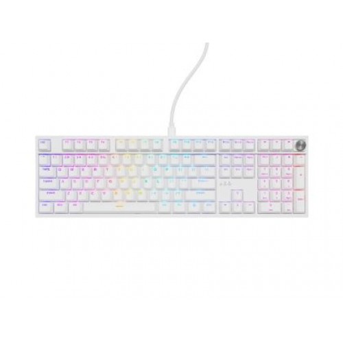 Клавиатура Genesis Mechanical Gaming Keyboard Thor 404 White RGB Backlight Gateron Yellow Pro, US Layout