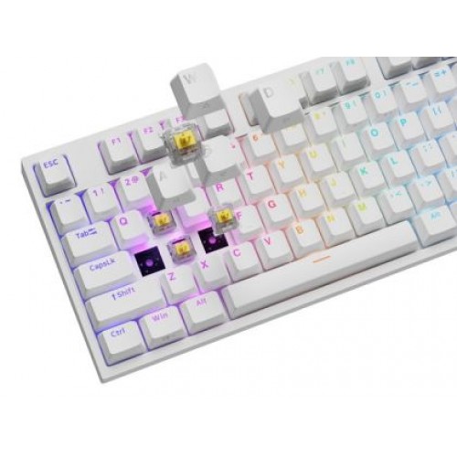 Клавиатура Genesis Mechanical Gaming Keyboard Thor 404 White RGB Backlight Gateron Yellow Pro, US Layout-7