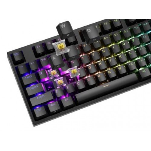Клавиатура Genesis Mechanical Gaming Keyboard Thor 404 Black RGB Backlight Gateron Yellow Pro, US Layout-2