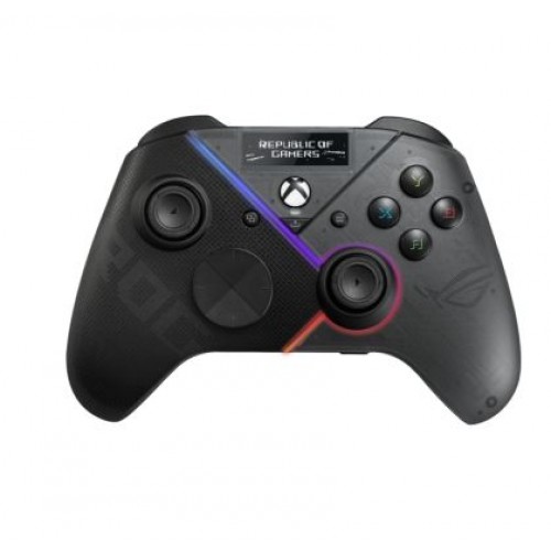 Геймпад Asus ROG Raikiri Pro OLED display, tri-mode connectivity, remappable buttons&triggers, 4 rear buttons, step&linear triggers, adjustable joystick sensitivity, 3.5mm jack with ESS DAC, for PC and Xbox
