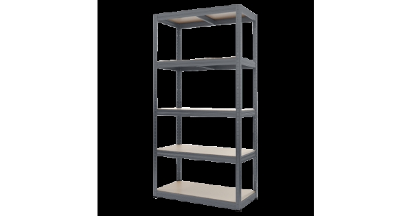 Метален стелаж STAR 180x90x45 см, до 350 кг на рафт - сив-2