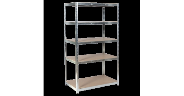 Метален стелаж Carmen CR-1018 - 180х100х60 см, до 200 кг на рафт - цинк-1