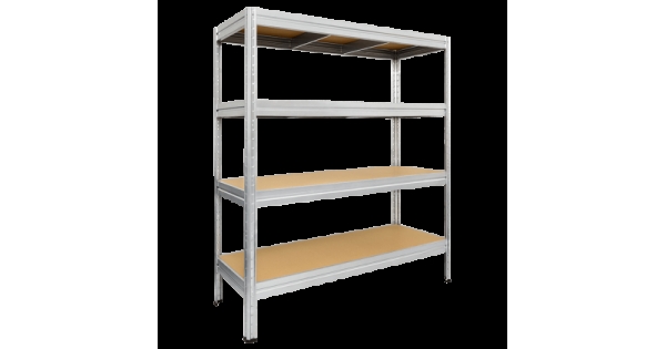 Метален стелаж MEGA 177x120x60 см, до 600 кг на рафт - цинк-1
