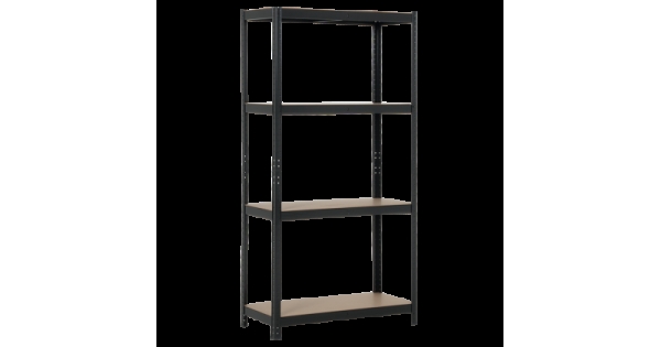 Метален стелаж Carmen CR-1015 - 180х90х40 см, до 175 кг на рафт - черен-1
