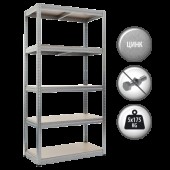 Метален стелаж STAR 213x90x45 см, до 175 кг на рафт - цинк