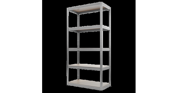 Метален стелаж STAR 213x90x45 см, до 175 кг на рафт - цинк-2