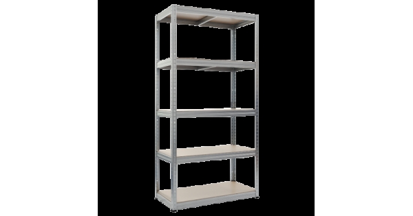 Метален стелаж STAR 180x90x45 см, до 350 на рафт - цинк-2
